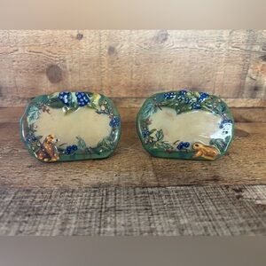 TRACY PORTER 2 Place card Holders The Beloved Country Collection Hand Painted